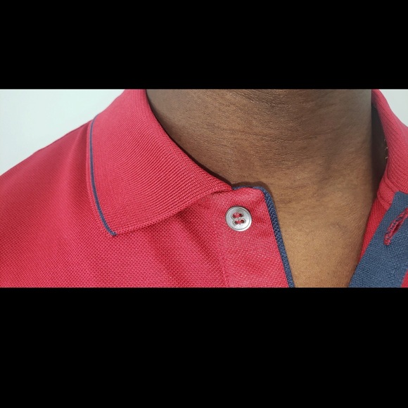 Salvatore Ferragamo Short Sleeve Polo in Red NEW WITH TAGS - Picture 4 of 5
